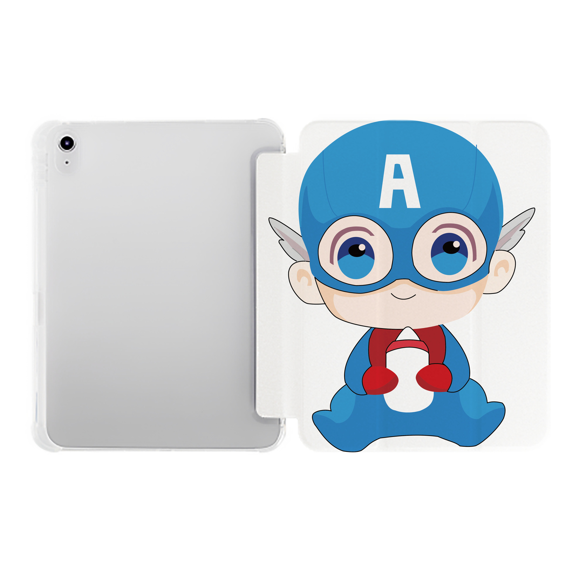 （画像用） アベンジャーズ The Avengers IPad ケース ペン収納付き 三つ折りスタンド PUレザー×シリコン 対応機種9.5/10.5/10.9インチ